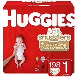 Baby Diapers Size 1, 198 Ct, Huggies Little Snugglers