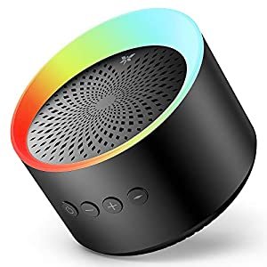 Axloie Bluetooth Speaker, Mini Portable Speaker with Colorful Lights, Wireless Speaker with Deep Bass, Stereo Sound, 12H?
