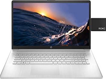 HP Laptops for College Student & Business, 17 inch Laptop FHD Screen Computer, 2022 Newest Updated, 11th Gen Intel Core i5-1135G7, 16GB RAM, 1TB SSD, Fast Charge, HDMI, Webcam, Windows 11, ROKC MP