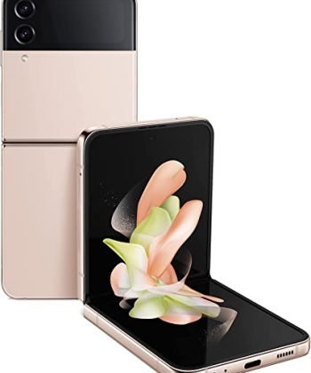 SAMSUNG Galaxy Z Flip 4 Cell Phone, Factory Unlocked Android Smartphone, 256GB, Flex Mode, Hands Free Camera, Compact, Foldable Design, Informative Cover Screen, US Version, Pink Gold